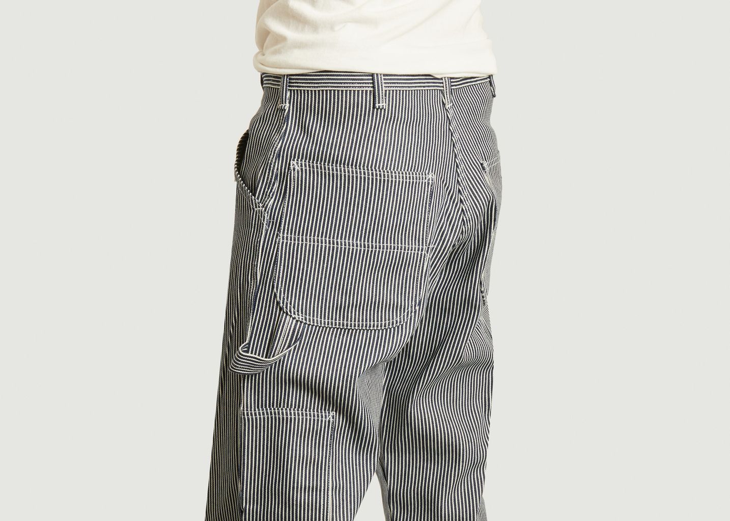 Pantalon rayé en denim de coton 80s Painter - Stan Ray